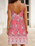 Paisley Print Cami Dress, Boho Holiday Sleeveless V Neck Dress, Women's Clothing