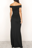 ZJKRL - Fashion Elegant Solid Backless High Opening Off the Shoulder Irregular Dress Dresses(5 Colors)