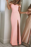 ZJKRL - Fashion Elegant Solid Backless High Opening Off the Shoulder Irregular Dress Dresses(5 Colors)