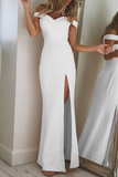 ZJKRL - Fashion Elegant Solid Backless High Opening Off the Shoulder Irregular Dress Dresses(5 Colors)