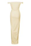 ZJKRL - Fashion Elegant Solid Backless High Opening Off the Shoulder Irregular Dress Dresses(5 Colors)