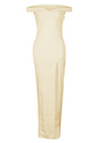 ZJKRL - Fashion Elegant Solid Backless High Opening Off the Shoulder Irregular Dress Dresses(5 Colors)