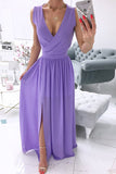 ZJKRL  -  Fashion Street Solid Patchwork V Neck A Line Dresses(5 Colors)