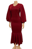 ZJKRL - Elegant Solid Patchwork V Neck Evening Dress Dresses(4 Colors))
