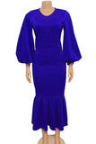 ZJKRL - Elegant Solid Patchwork V Neck Evening Dress Dresses(4 Colors))