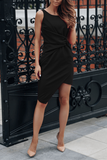 ZJKRL  -  Fashion Solid Slit O Neck Pencil Skirt Dresses(3 colors)