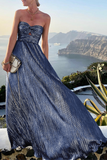 ZJKRL - Fashion Solid Hollowed Out Strapless Cake Skirt Dresses(7 Colors)