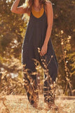 ZJKRL - Street Solid Color V Neck Loose Jumpsuits(3 Colors)