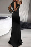 ZJKRL  -  Casual Elegant Patchwork Sequined V Neck Irregular Dress Dresses