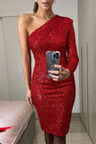 ZJKRL - Sexy Elegant Solid Sequins Oblique Collar One Step Skirt Dresses(5 Colors)