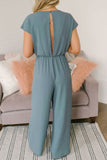 ZJKRL - Fashion Street Solid Backless V Neck Loose Jumpsuits