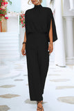ZJKRL - Casual Simplicity Solid Frenulum Mandarin Collar Regular Jumpsuits