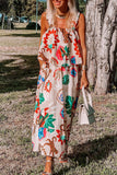 ZJKRL - Bohemian Elegant Print Patchwork Square Collar Printed Dress Dresses