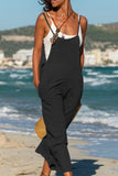 ZJKRL - Casual Street Solid Pocket Solid Color Loose Jumpsuits(4 Colors)