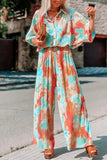 ZJKRL - Bohemian Tie Dye Patchwork Turndown Collar Loose Jumpsuits