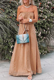 ZJKRL - Bohemian Vacation Polka Dot Frenulum Strapless Pleated Dresses