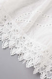 ZJKRL - Sweet Elegant Solid Tassel Embroidered Hollowed Out V Neck A Line Dresses