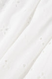 ZJKRL - Sweet Elegant Solid Tassel Embroidered Hollowed Out V Neck A Line Dresses