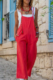 ZJKRL - Casual Street Solid Pocket Solid Color Loose Jumpsuits(4 Colors)