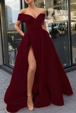 ZJKRL - Elegant Formal Solid Slit V Neck Evening Dress Dresses(12 Colors)