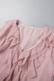 ZJKRL - Fashion Elegant Solid Patchwork V Neck Princess Dresses