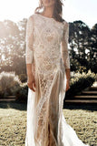 ZJKRL  -  Elegant Solid Backless O Neck Lace Dress Dresses