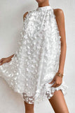 Sexy Solid Appliques Halter Sleeveless Dress Dresses(4 Colors)