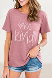 Zjkrl - Casual Letter Print O Neck T-Shirts