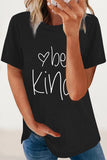 Zjkrl - Casual Letter Print O Neck T-Shirts