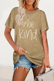 Zjkrl - Casual Letter Print O Neck T-Shirts