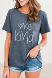 Zjkrl - Casual Letter Print O Neck T-Shirts