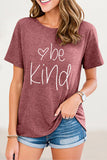 Zjkrl - Casual Letter Print O Neck T-Shirts