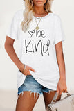 Zjkrl - Casual Letter Print O Neck T-Shirts