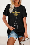 Zjkrl - Casual Animal Letter Print Patchwork O Neck T-Shirts