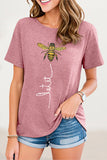 Zjkrl - Casual Animal Letter Print Patchwork O Neck T-Shirts