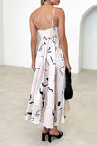 Zjkrl - Sexy Geometric Print Backless Sling Dresses