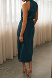 ZJKRL - Elegant Solid Fold Turtleneck One Step Skirt Dresses(5 Colors)