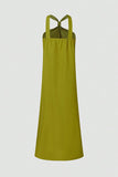Casual Simplicity Solid Slit V Neck Sleeveless Dresses