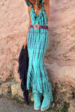 ZJKRL - Casual Bohemian Geometric Print Backless Hooded Collar One Step Skirt Dresses(No Belt)