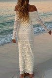 ZJKRL - Elegant Patchwork Backless Off Shoulder Long Dresses