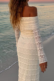 ZJKRL - Elegant Patchwork Backless Off Shoulder Long Dresses