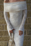ZJKRL - Elegant Lace Off Shoulder Lace Dress Dresses