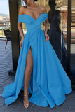 ZJKRL - Elegant Formal Solid Slit V Neck Evening Dress Dresses(12 Colors)