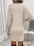 Flattering Striped Bodycon Dress - Women's Long Sleeve Crew Neck Casual Dresses for Daily Wear - Comfortable, Stretchy, and Versatile Fashion Clothing