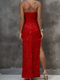 Sexy One Shoulder Sleeveless Party Dress - Split High Design, Elegant Women's Clothing for Night Out, Formal Occasions - Perfect for Dancing, Cocktail Parties, and Special Events