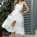 Zjkrl 2023 Summer New Women's Dress Sexy Backless Holiday Midi Dress Strapless Femme White Dress Boho Vacation Mujer Vestidos Chic