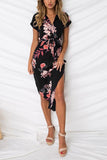 ZJKRL  -  Trendy Printed Asymmetrical Midi Dress(4 colors)
