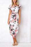 ZJKRL  -  Trendy Printed Asymmetrical Midi Dress(4 colors)