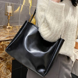 Solid Color Stylish Simple PU Tote Bag Shoulder Bag Handbag. Suitable for Daily Commuting to Work, Going Out Shopping, As a Gift, Etc. Can Hold Tablets, Mobile Phones, Wallets, Documents, Etc.