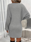 Flattering Striped Bodycon Dress - Women's Long Sleeve Crew Neck Casual Dresses for Daily Wear - Comfortable, Stretchy, and Versatile Fashion Clothing